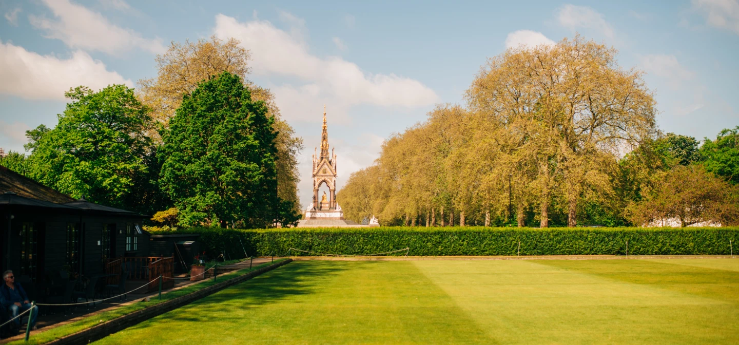 Bowls green at The Courts at Hyde Park