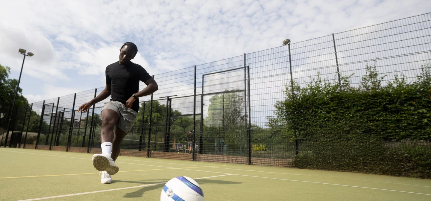 5-a-side football at the courts at Hyde Park